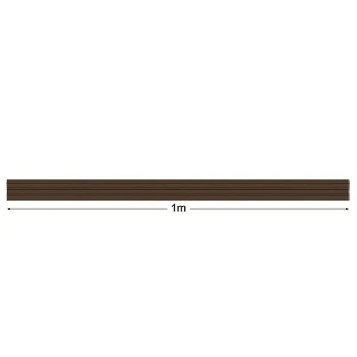 Floordirekt Treppenkantenprofil Toronto 100 cm Braun - Kunststoff, Braun, 100 x 2,5 cm - 1 m lange, braune Terrassendiele. Ideal für den Bau Ihrer individuellen Außenbereiche und zur Gestaltung des Gartens.