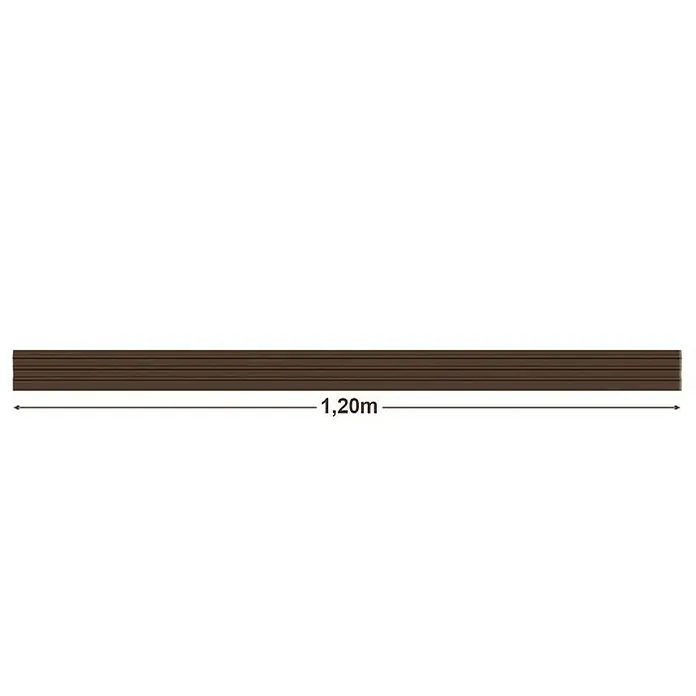 Floordirekt Treppenkantenprofil Toronto 120 cm Braun - Kunststoff, Braun, 120 x 2,5 cm - Dunkelbraunes Zaunprofil mit einer Länge von 1,20 m, ideal für den Bau eines robusten und stilvollen Gartenzauns.