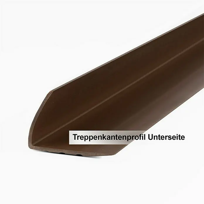 Floordirekt Treppenkantenprofil Toronto 120 cm Braun - Kunststoff, Braun, 120 x 2,5 cm - Treppenkantenprofil Unterseite: Das braune Treppenkantenprofil schützt und verschönert jede Treppe. Robuste Ausführung für lange Haltbarkeit.