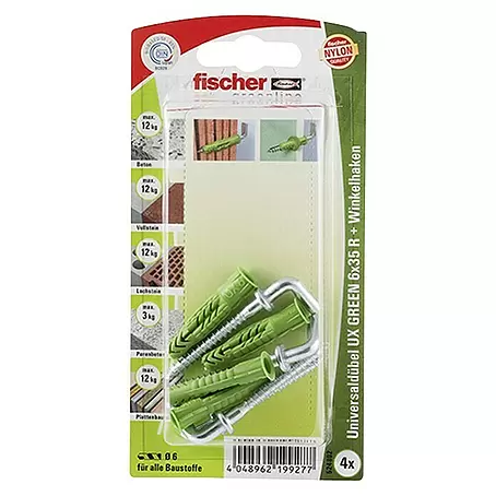 Fischer Greenline Universaldübel-Set UX 6 x 35 R WH GREEN K