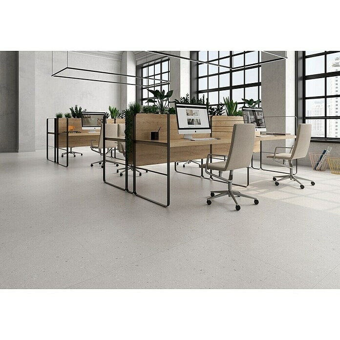 Pavimento porcelánico Balance (90 x 90 cm, Blanco, Mate) | BAUHAUS