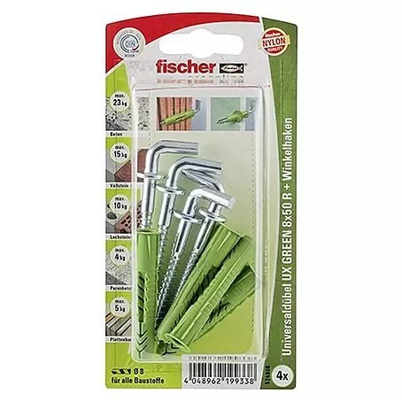 Fischer Greenline Universaldübel-Set UX 8 x 50 R WH GREEN K