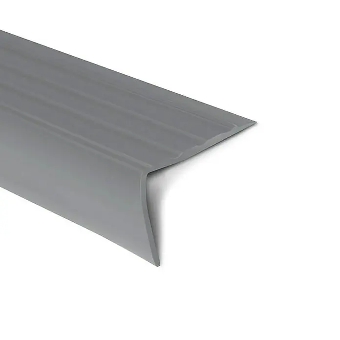 Floordirekt Treppenkantenprofil Michigan 120 cm Grau - Kunststoff, Grau, 120 x 4,2 cm - Profil für Treppenkanten in Grau. Das Treppenkantenprofil schützt vor Abnutzung und sorgt für mehr Sicherheit beim Treppensteigen.