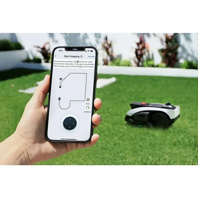 Ecovacs Goat Mähroboter O1200 LiDAR Pro - 1.200 m², Schnittbreite: 22 cm, Laser-gestützte Navigation, LiDAR - Intelligenter Rasenmäher-Roboter wird über eine Smartphone-App gesteuert, die die Kartierung des Mähbereichs ermöglicht.