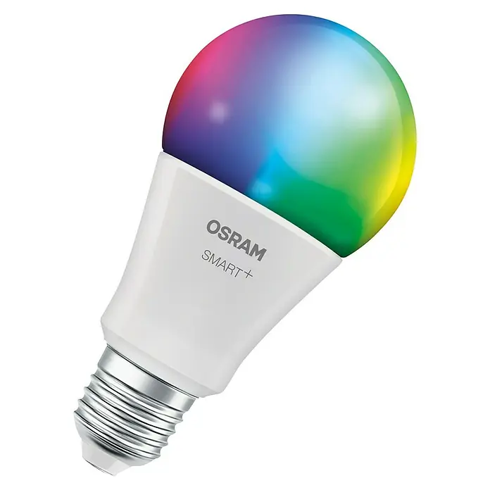 Osram Smart+ Smart-LED-Lampe matter - E27, Dimmbar, RGBW, 1.521 lm, 14 W, 3 Stk. - Intelligente LED-Lampe von Osram SMART+ mit verschiedenen Farben und individuell einstellbarer Helligkeit für ein stimmungsvolles Ambiente.