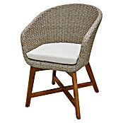 Sunfun Pauline Gartenmöbel-Set (9 -tlg., Aluminium, Teak, Polyrattan, Akazie, Hellbraun/Anthrazit) | BAUHAUS