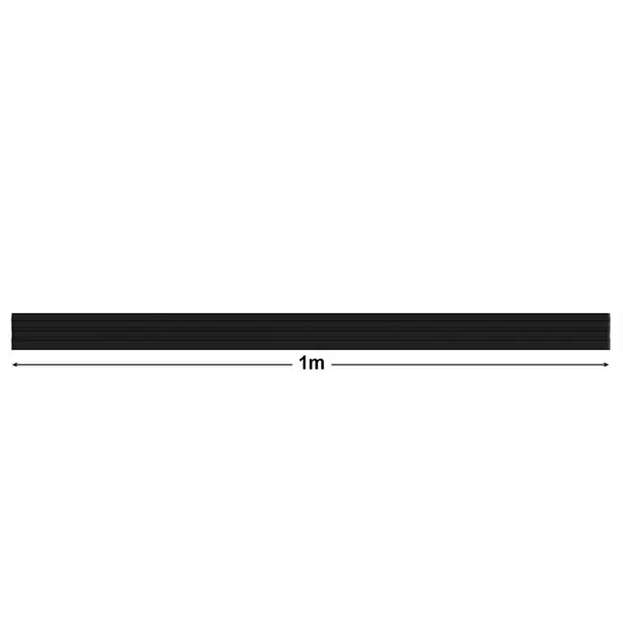 Floordirekt Treppenkantenprofil Michigan 100 cm Schwarz - Kunststoff, Schwarz, 100 x 4,2 cm - Abbildung eines schwarzen 1-Meter-Profils. Ideal für diverse Anwendungen im Bau- oder DIY-Bereich. Präzise Maße für exakte Projekte.