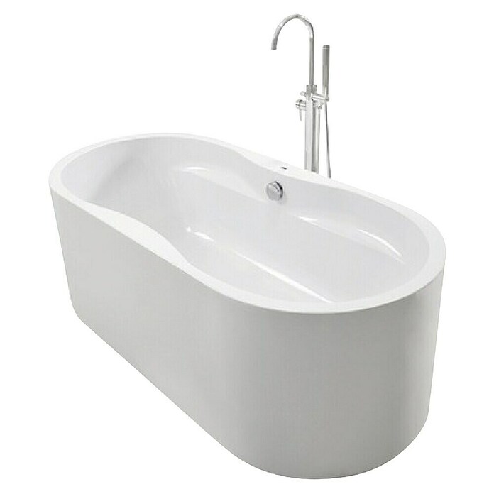 Sanotechnik Samostojeća kada Liverpool  (D x Š x V: 170 cm x 80 mm x 80 cm, Sanitarni akril, Bijela) | BAUHAUS