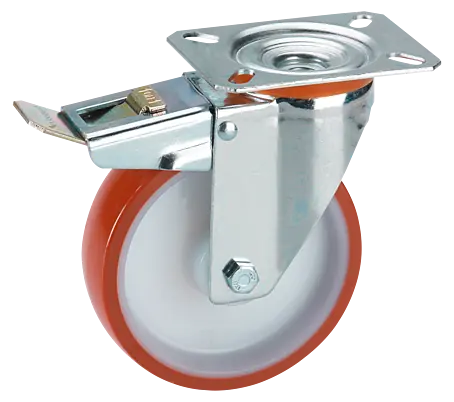 Produktbild von Schwerlast-Abrollwerk 125 Mm – 4er Set Mit Alufelge & PU-Lauffläche, 1200 Kg Traglast