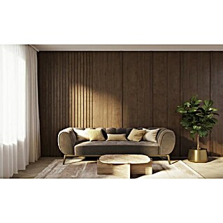 Wandpaneel Decowall Afwerkingslat Elements Acoustic Rustiek Eiken (260 x 2,6 x 1,2 cm, Acoustic Rustiek eiken, Dikte: 12 mm)