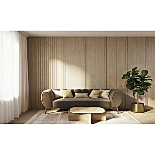 Wandpaneel Decowall Afwerkingslat Ellips Natuur eiken (260 x 4 x 1,2 cm, Ellips Natural Eiken, Dikte: 12 mm)