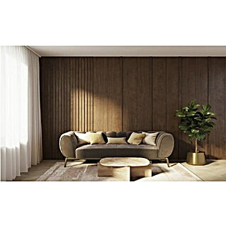 Wandpaneel Decowall Afwerkingslat Ellips Rustiek eiken (260 x 4 x 1,2 cm, Ellips Rustiek eiken, Dikte: 12 mm)