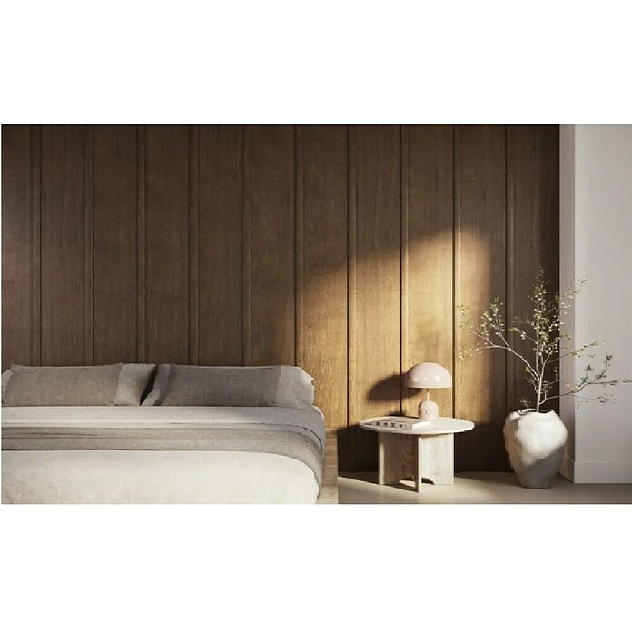 Wandpaneel Decowall Afwerkingslat Ellips Rustiek eiken (260 x 4 x 1,2 cm, Ellips Rustiek eiken, Dikte: 12 mm) | BAUHAUS