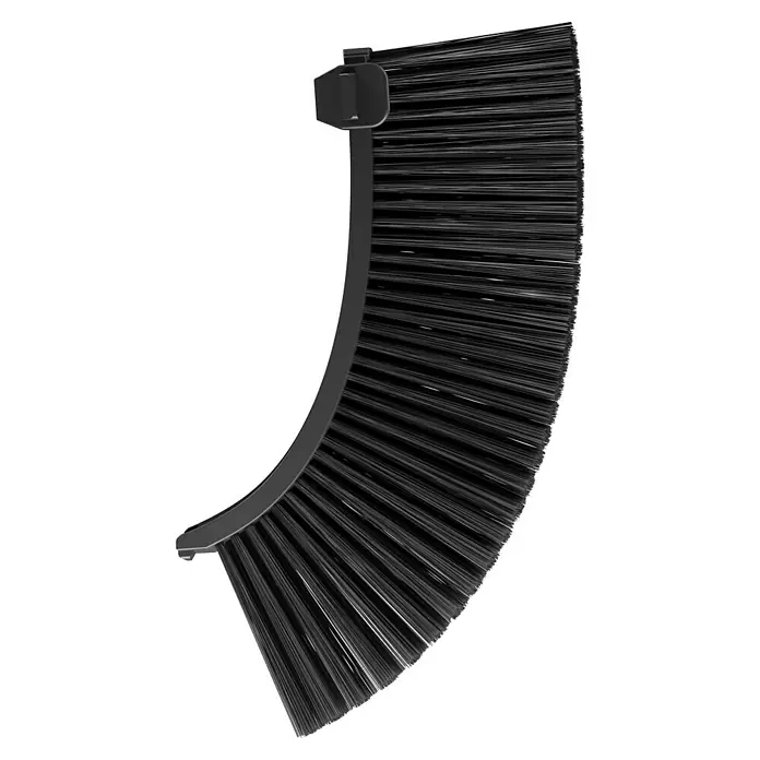Ecovacs Goat Bürsten-Set für Rasenmäher Trimmer Brush GKT010003 - Alle Modelle der GOAT LiDAR PRO Serie - Das Bild zeigt eine detaillierte Ansicht einer schwarzen Bürste mit gebogenem Griff, die eine effiziente Reinigungslösung darstellt.