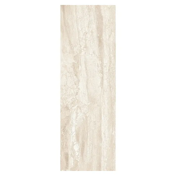 Revestimiento de pared Lumia - 30 x 90 cm, Crema, Rectificado - Baldosa de mármol beige con vetas naturales y una superficie lisa, ideal para revestimientos interiores de suelo o pared.