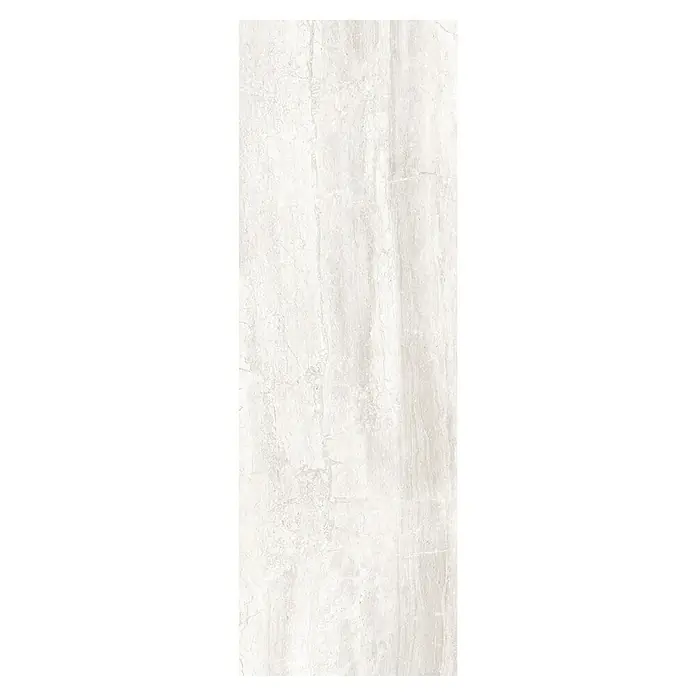 Revestimiento de pared Lumia - 30 x 90 cm, Blanco, Rectificado - Elegante baldosa alargada en suaves tonos de blanco y beige con sutil veteado. Ideal para un diseño elegante de paredes o suelos con aspecto natural.