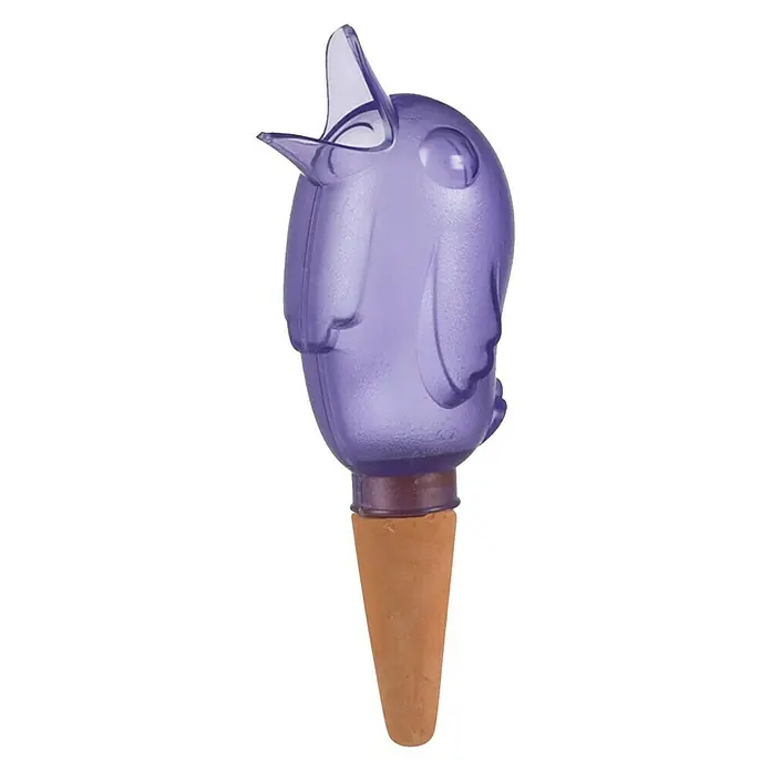 Scheurich Wasserspender Bördy S Indoor - 90 ml, Blau - Lustiger, lila Vogel-Bewässerungsspike für Zimmerpflanzen, um die Bewässerung zu erleichtern. Perfekt für die Pflanzenpflege zu Hause.