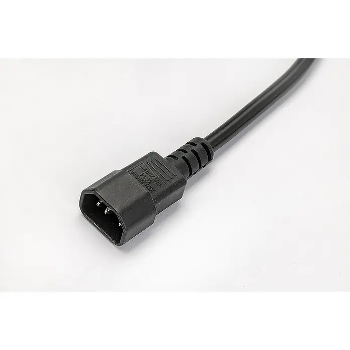 as-schwabe Steckdosenleiste - 8-fach, Schwarz, Kabellänge: 3 m, IP20, Ohne Schalter - Schwarzes IEC C14 Netzkabel für den Anschluss an Stromversorgungen. Robuste Bauweise für zuverlässige Stromversorgung von Geräten.