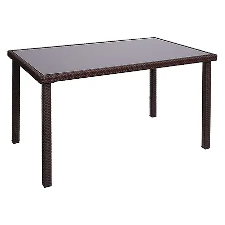 Proregal  Gartentisch Poly-Rattan Tisch