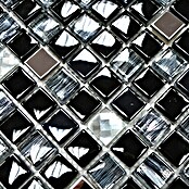 Mozaïektegel Quadrat Crystal Mix XCM M780 (30 x 30 cm, Zwart, Glanzend)