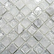 Mosaikfliese Quadrat Crystal Mix XIC 1011 (30,5 x 30,5 cm, Weiß, Glänzend)