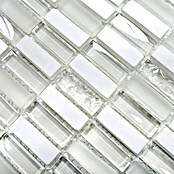 Mosaikfliese Stäbchen Crystal Mix XCM XS66 (31,3 x 31,8 cm, Weiß, Glänzend)