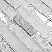 Mozaïektegel Verband Crystal Mix XIC V1311 (29,8 x 30,5 cm, Wit, Glanzend)