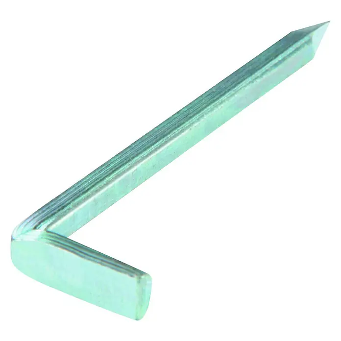 Schlitzhaken - Ø x L: 2,2 x 30 mm, Verzinkt, 70 Stk. - Hering aus Metall. Dieser robuste Metallhering ist ideal für sicheren Halt im Boden beim Camping oder im Garten.
