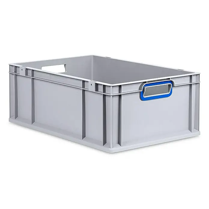 Proregal Eurobox Eurobox NextGen Color - L x B x H: 60 x 40 x 22 cm, Kunststoff, Grau, Blau - Graue Kunststoffbox mit praktischen Griffen und robustem Design zur vielseitigen Aufbewahrung. Ideal für Lagerung und Transport.