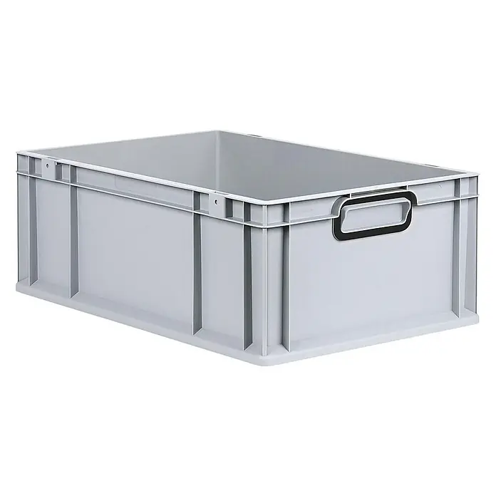 Proregal Eurobox Eurobox NextGen Color - L x B x H: 60 x 40 x 22 cm, Kunststoff, Grau, Schwarz - Graue Kunststoffbox mit Griffen. Die Box eignet sich gut für Lagerung und Transport verschiedener Gegenstände.