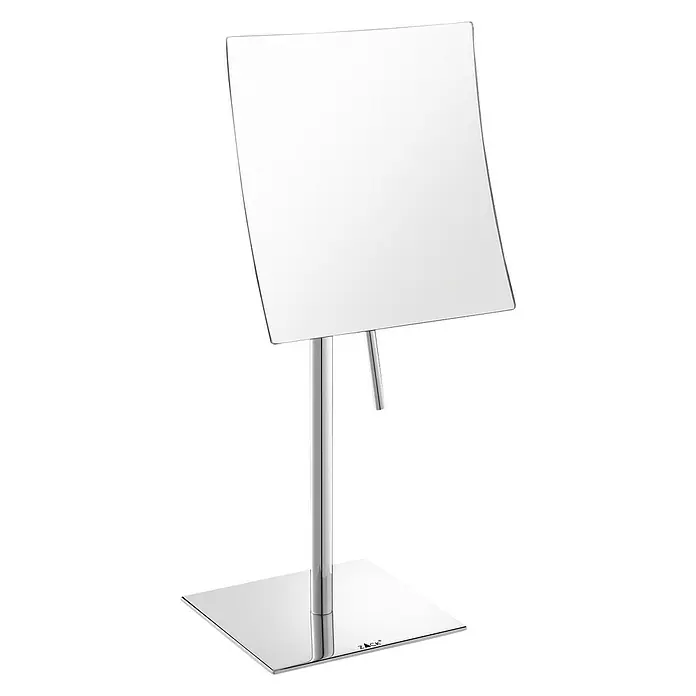 Zack Kosmetikspiegel Avio - 15,5 x 33 cm, Rechteckig, Edelstahl, Vergrößerung 1: 100 %, Vergrößerung 2: 500 % - Hochwertiger Kosmetikspiegel mit einem eleganten, modernen Design aus glänzendem Edelstahl. Ideal für die tägliche Beauty-Routine.
