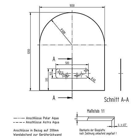 Justus  Glasbodenplatte B3