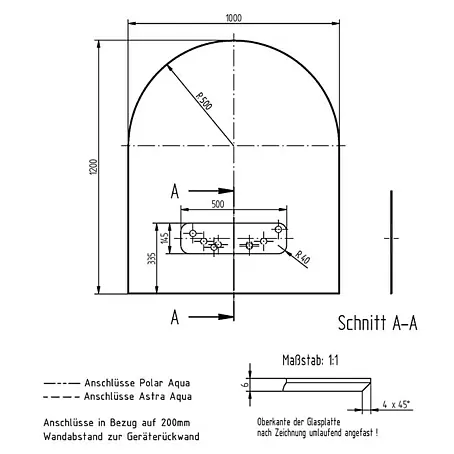 Justus  Glasbodenplatte B3