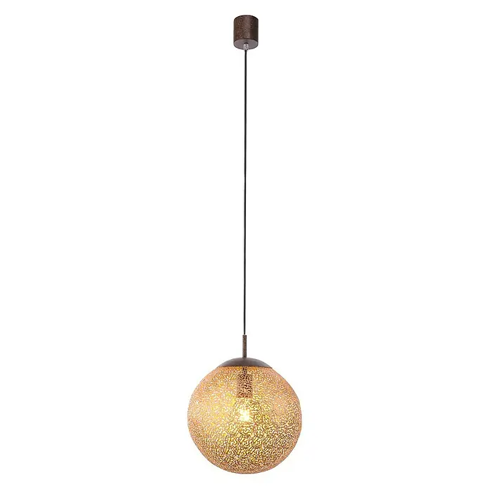 Paul Neuhaus Greta Lámpara colgante redonda - Altura: 140 cm - Elegante lámpara colgante con estructura esférica dorada, perfecta para interiores con estilo.