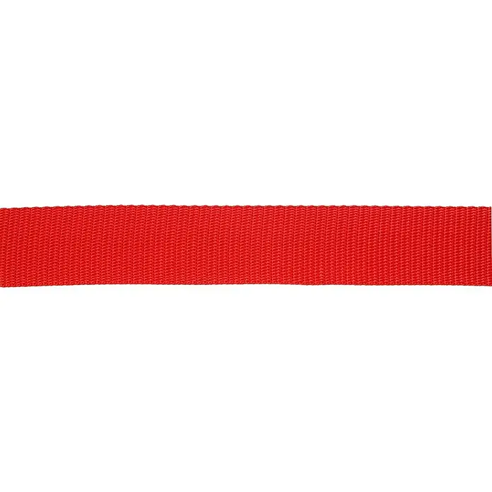 Stabilit Gurtband Meterware - Belastbarkeit: 125 kg, Breite: 40 mm, Polypropylen, Rot - Roter Gurtbandstreifen. Das rote Gurtband ist ein robustes Textilgewebe, das sich ideal für verschiedene Anwendungen eignet.