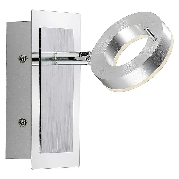 Paul Neuhaus Sileda LED-Deckenstrahler - 6 W, L x B x H: 16,5 x 14 x 20 cm, Aluminium matt, Warmweiß, Anzahl Leuchtmittel: 1 Stk. - Moderne LED-Wandleuchte mit kreisförmigem Lampenkopf aus gebürstetem Aluminium, ideal für stilvolle Beleuchtung in jedem Raum.