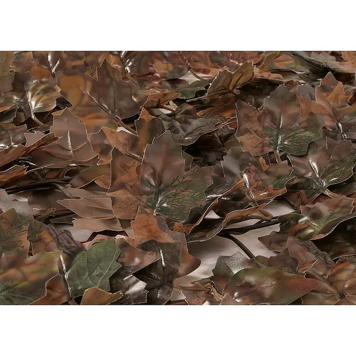 Proregal Sichtschutzelement Balkonsichtschutz - B x H: 300 x 150 cm, Kunststoff, Ahorn Braun - Ein detailreiches Bild von Camouflage-Blättern, ideal für Jagd und Naturbeobachtung. Das Tarnmuster bietet hervorragende Deckung im Freien.