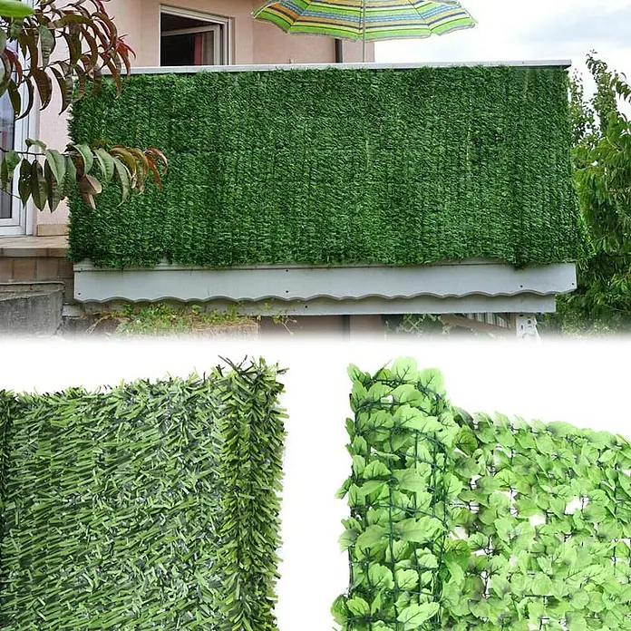 Proregal Sichtschutzelement Balkonsichtschutz - Kunststoff, Blatt hell - Dekorative grüne Hecke für den Außenbereich, ideal als Sichtschutz und zur Verschönerung von Balkonen oder Gärten.