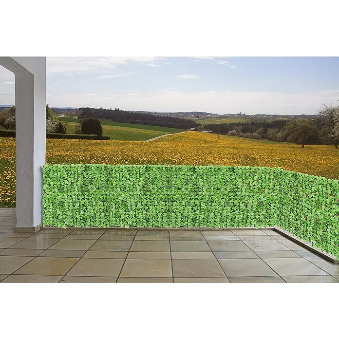 Proregal Sichtschutzelement Balkonsichtschutz - Kunststoff, Blatt hell - Lebendige grüne Pflanzenwand für den Innen- und Außenbereich, die eine natürliche und stilvolle Atmosphäre schafft.
