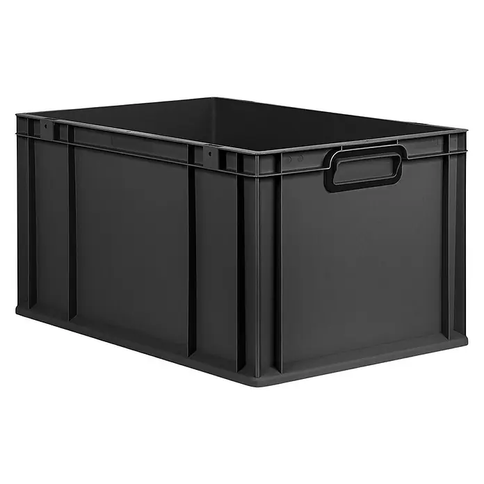 Proregal Eurobox Eurobox NextGen Color - L x B x H: 60 x 40 x 32 cm, Kunststoff, Schwarz, Schwarz - Schwarze Lagerbox aus Kunststoff mit Griff. Perfekt für die Aufbewahrung und Organisation im Lager oder zu Hause.