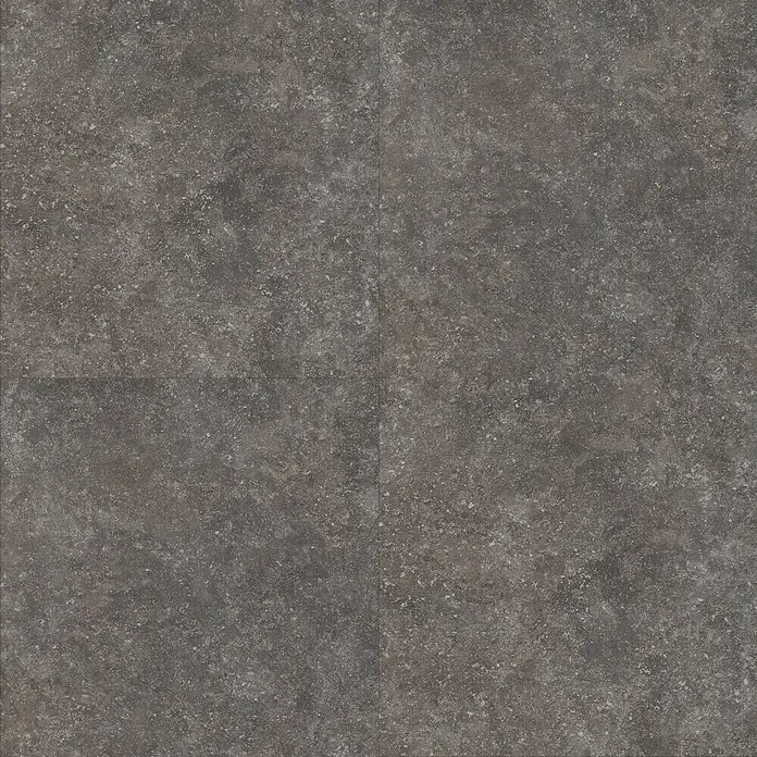 Vinylbodenmuster Sly L Lava - 280 x 160 x 7,5 mm, Steinoptik - Dunkle Steinzeugfliese mit gesprenkelter Textur, ideal für moderne Innenräume. Strapazierfähig und stilvoll, perfekt für Boden und Wand.