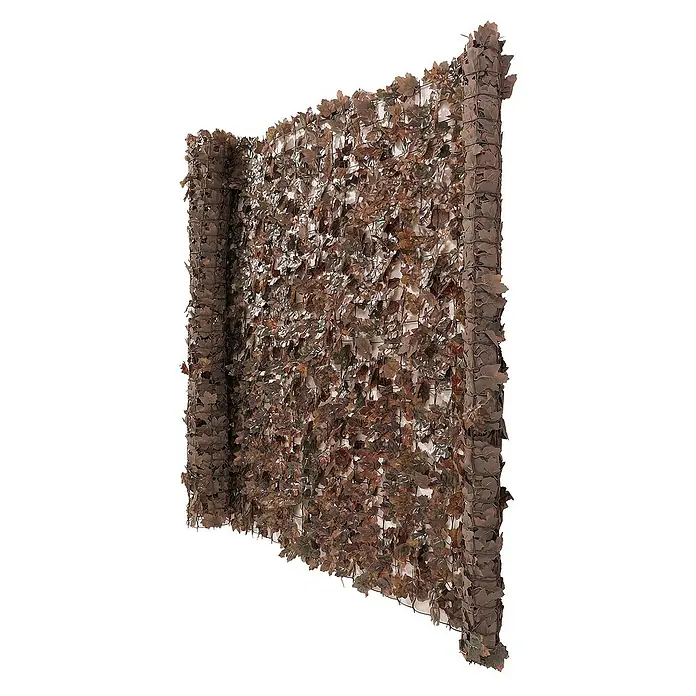 Proregal Sichtschutzelement Balkonsichtschutz - B x H: 500 x 100 cm, Kunststoff, Ahorn Braun - Künstliche Efeublatt-Sichtschutzwand, die Privatsphäre und dekorative Elemente für den Außenbereich bietet. Schützt vor neugierigen Blicken.