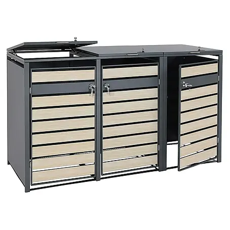 Proregal  Mülltonnenbox XL 3er/6er-Mülltonnenverkleidung