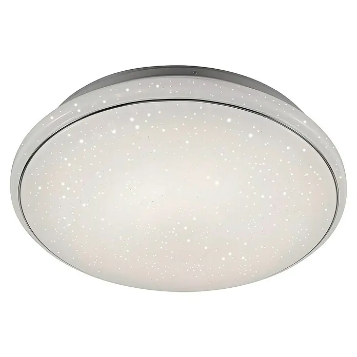 Just Light LED-Deckenleuchte rund Jupiter - 40 W, Weiß, Tageslichtweiß, Durchmesser: 600 mm - Eine runde Deckenleuchte mit Sternenhimmel-Muster, die eine angenehme Atmosphäre in jedem Raum schafft. Modernes Design für stilvolle Beleuchtung.