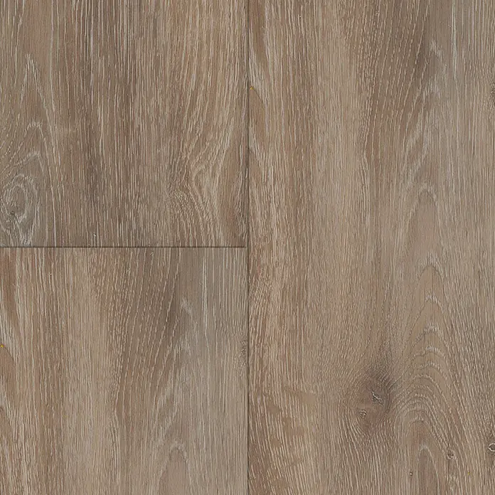 Vinylbodenmuster Sly 1:2:3 Oxford Oak - 280 x 160 x 7,5 mm, Mehrstab - Nahaufnahme von hellem Laminatboden mit Maserung. Das Laminat hat eine natürliche Holzoptik mit subtilen Farbunterschieden.