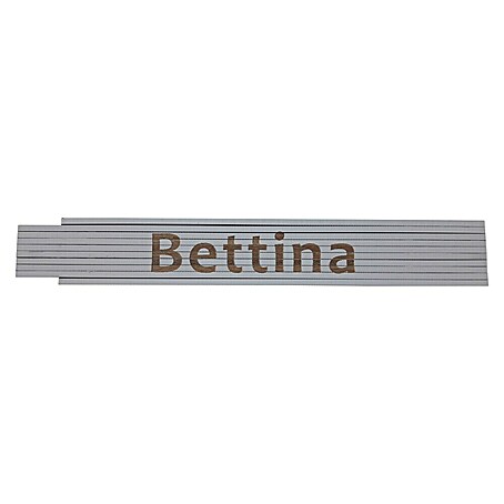 Heka Zollstock (Aufdruck: Bettina, Länge: 2 m, Weiß)