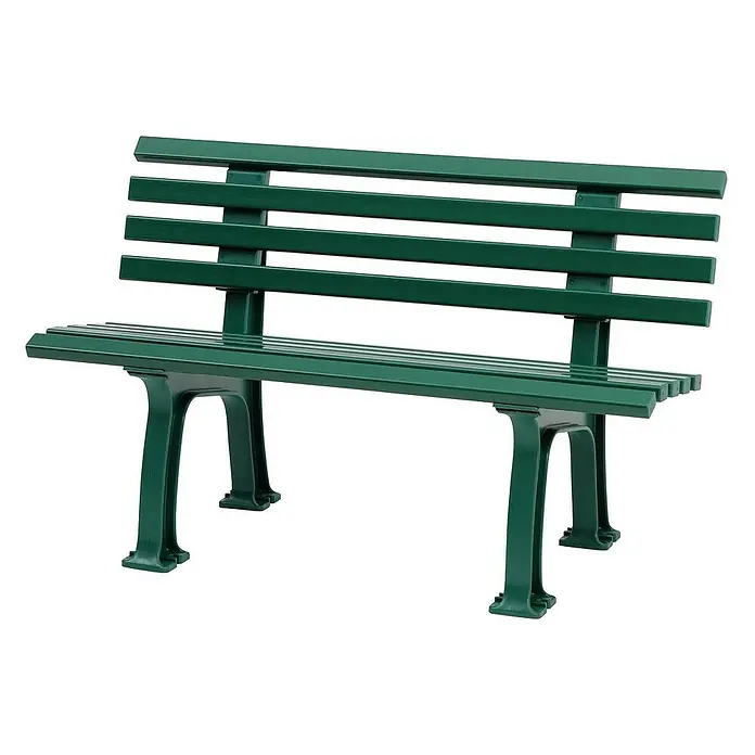 Proregal Gartenbank Antigua 2-Sitzer aus Kunststoff - Grün - Grüne Parkbank mit Lattenrost und Rückenlehne für Parks und Gärten. Die Bank ist aus robustem Material gefertigt und wetterfest.