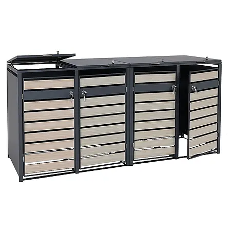 Proregal  Mülltonnenbox 4er Mülltonnenverkleidung