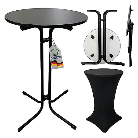 Chefgastro  Garten-Stehtisch rund mit Hussen