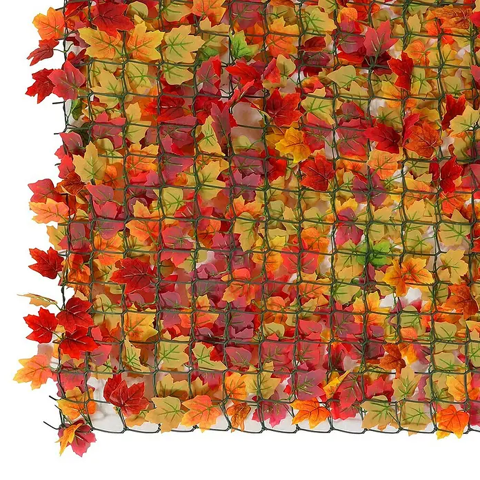 Proregal Sichtschutzelement Balkonsichtschutz - Kunststoff, Ahorn Rot-Gelb - Künstliche Herbstlaub-Matte für dekorative Zwecke, ideal als Wandverkleidung oder zur Gestaltung von herbstlichen Arrangements.
